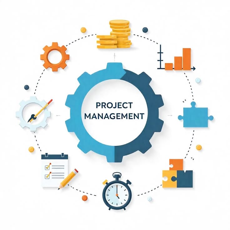 Project management system illustration