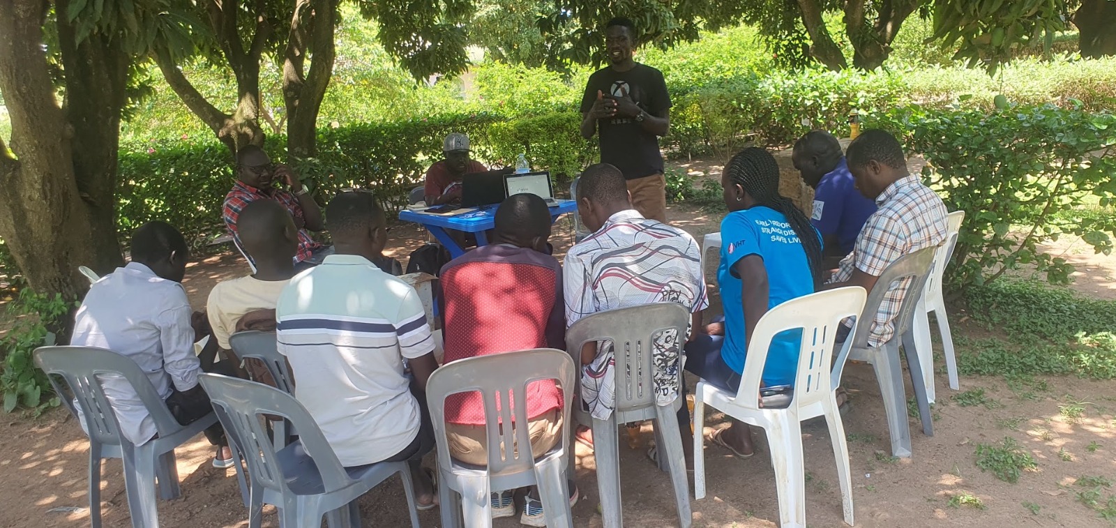 Tripoint facilitating an outdoor stakeholder training